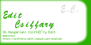edit csiffary business card